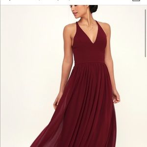 Bridesmaid dress- burgundy.